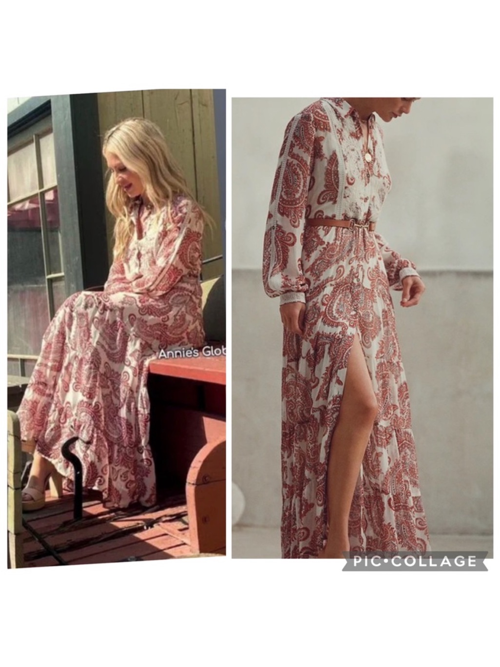 Anthropologie Allaire Paisley Maxi Shirtdress S Boho Embroidered Lace Bib